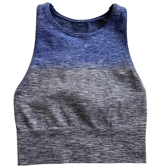 Lululemon Balance & Resist Crop Tank Midnight Navy White Psychic 4 - Picture 3 of 7